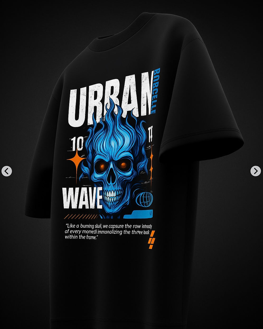 URBAN SKULL OVERSIZED TSHIRT